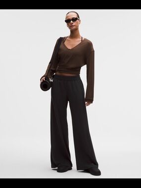 Lululemon BE CALM  athletica Wide-Leg Black Pants